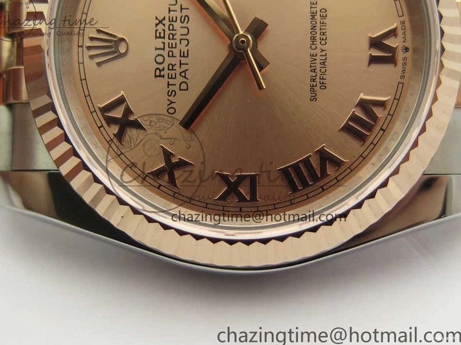 Jubilee RG Dial RG GMF SS 904 Wrapped on RG A2836 Roman Bracelet SS 36mm DateJust Wrapped 116231 0323